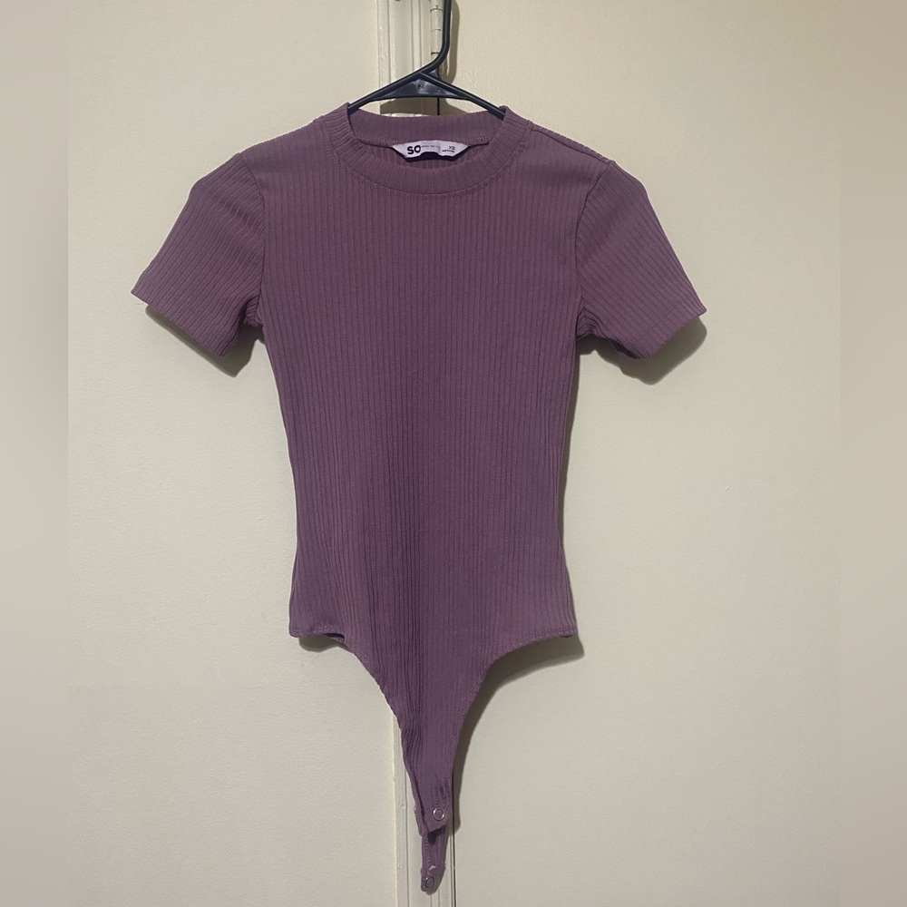 purple bodysuit
